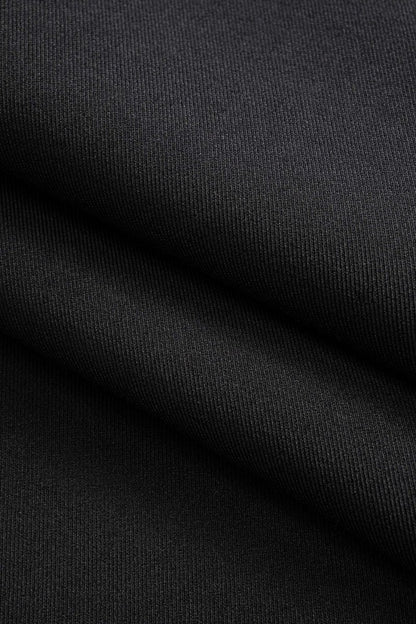 Crocodile Print Faux Leather Patchwork Long Sleeve Maxi Dress - MISMIMCWDC2510140073-BLACK-XS