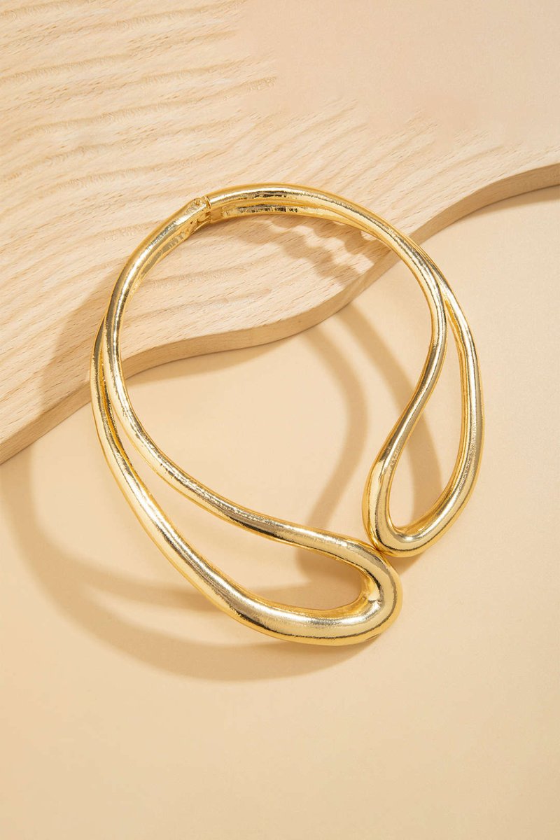 Cut Out Asymmetrical Necklace - MISMIMCAJN2403180113-GOLD-F