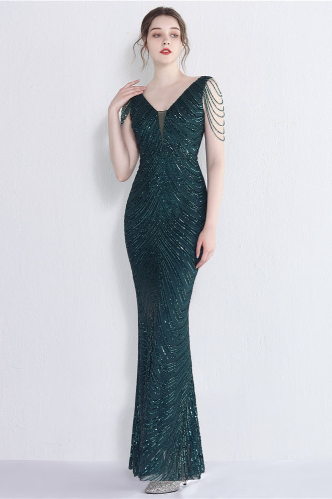 Elegant Sequin Mermaid Party Dress