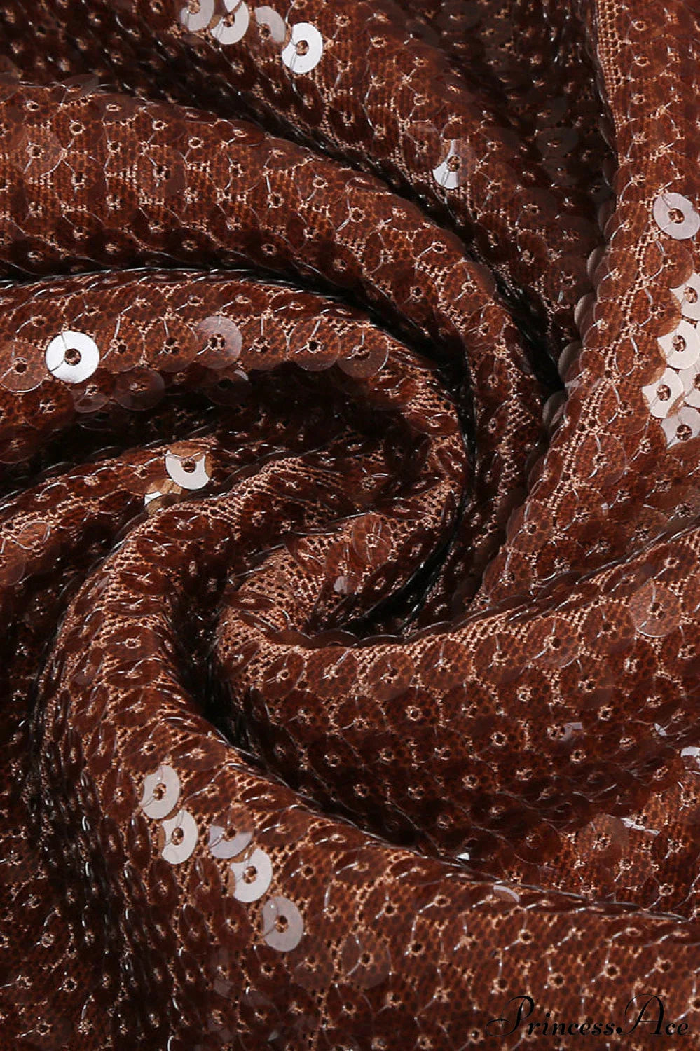 Deep Coffee Sequin Halter Backless Bodycon Party Dress