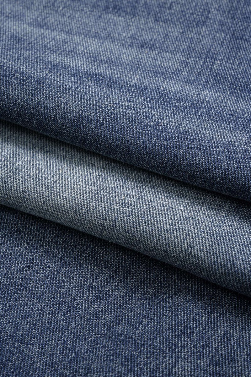 Denim Asymmetrical Button Shorts - MISMIMCWNT2503240001-BLUE-XS