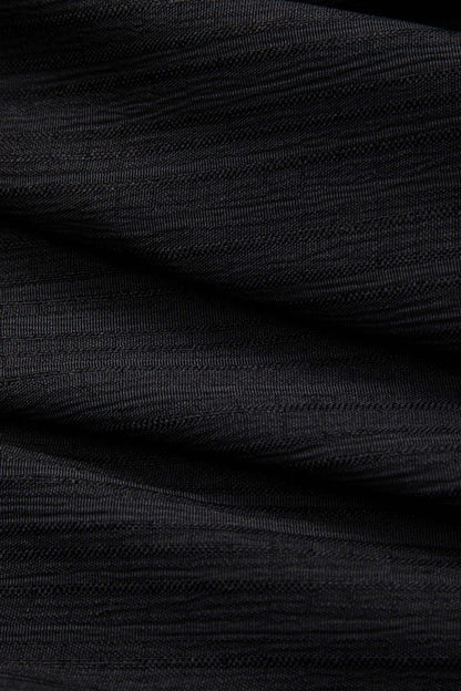 Denim High Waist Patchwork Skirt - MISMIMCWBK2411300001-BLACK-S