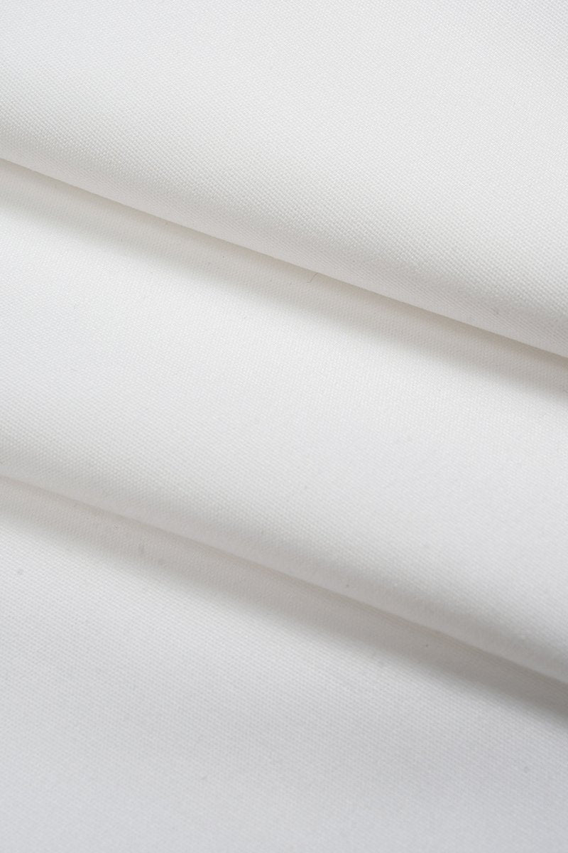 Denim Patchwork Frayed Asymmetrical Pocket Long - Sleeve Shirt - MISMIMCWTE2510100098-WHITE-S