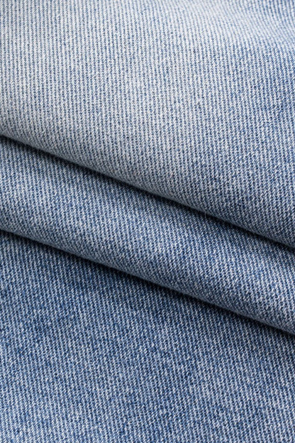 Denim Patchwork Straight Leg Jeans - MISMIMCWNJ2501020016-LIGHT WASH BLUE-XS