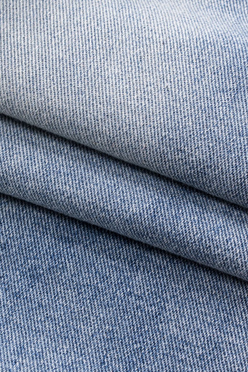 Denim Patchwork Straight Leg Jeans - MISMIMCWNJ2501020016-LIGHT WASH BLUE-XS