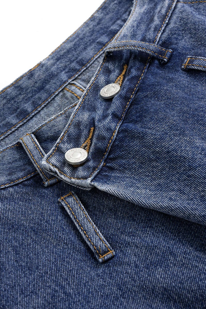 Denim Washed High Waist Barrel Jeans - MISMIMCWNJ2508200020-BLUE-XS