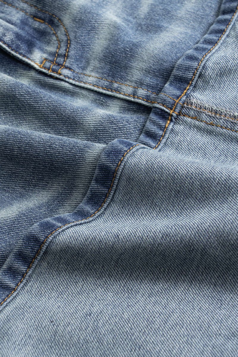 Denim Washed Pocket Skirt - MISMIMCWNT2502210145-DARK WASH BLUE-XS