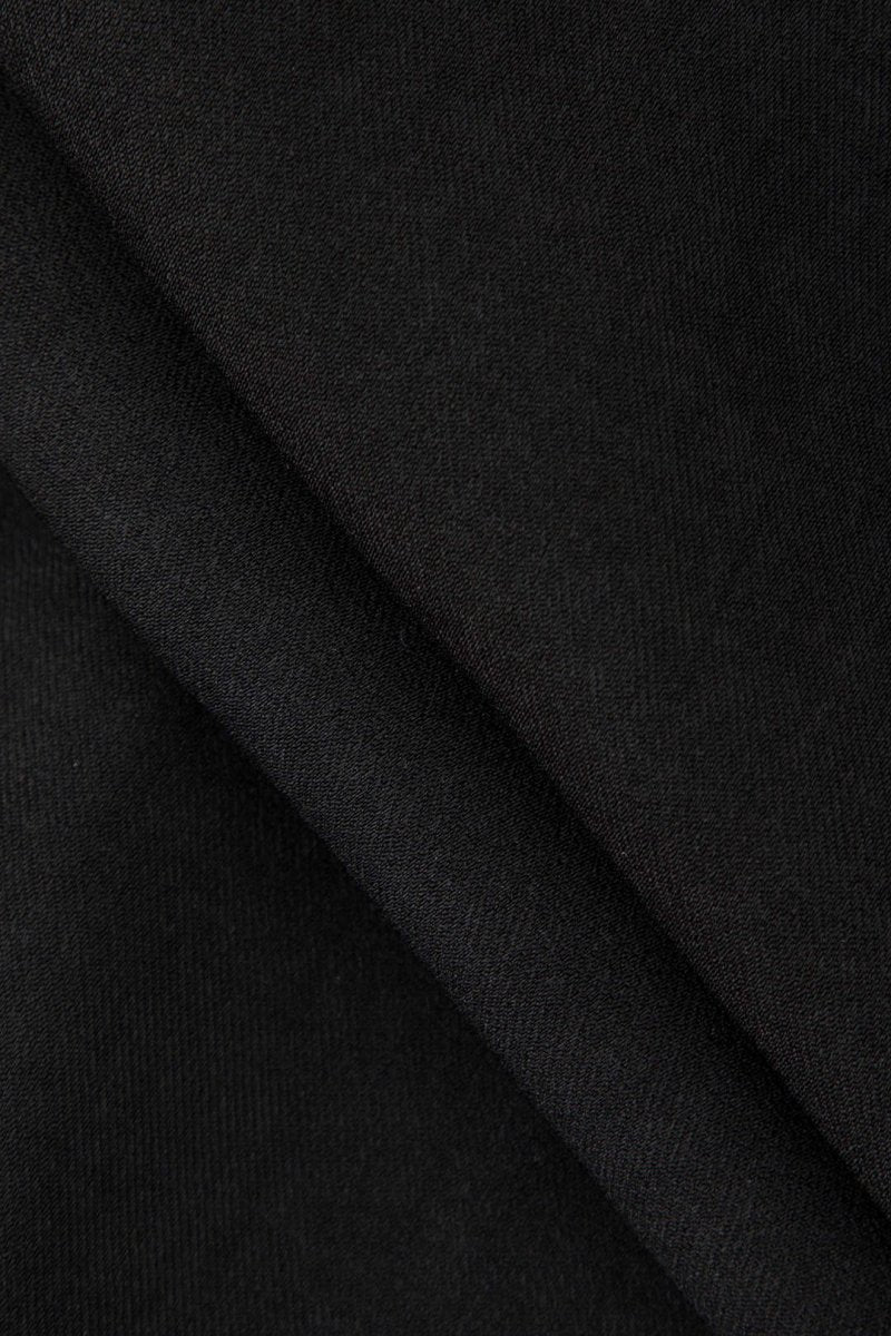 Draped Wrap Straight Leg Suit Pants - MISMIMCWBP2304150032-BLACK-XS