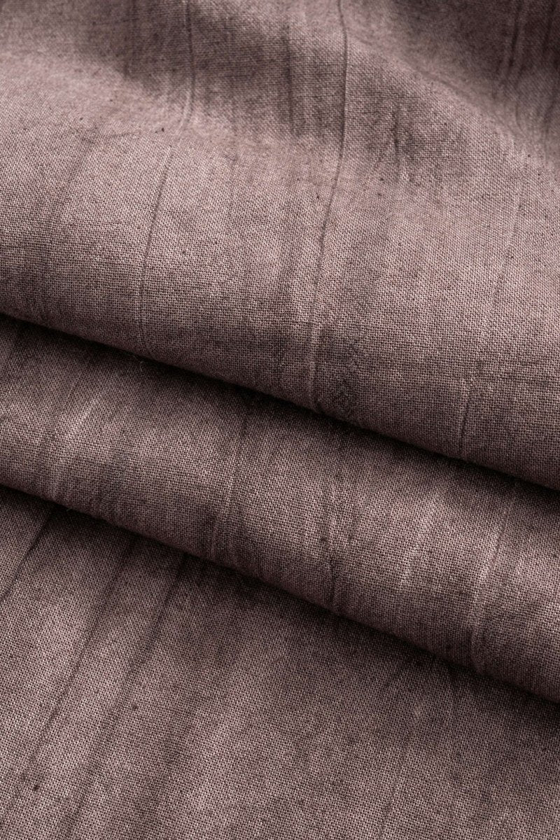 Drawstring High Waist Linen Barrel Trousers - MISMIMCWBT2503270102-PALE MAUVE-XS