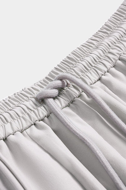 Drawstring Ruffle Trousers - MISMIMCWBT2507120240-GRAY-XS