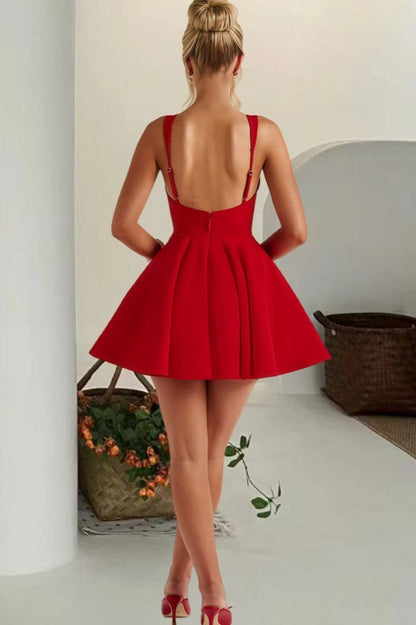 Detachable Bow Corset Mini Party Dress