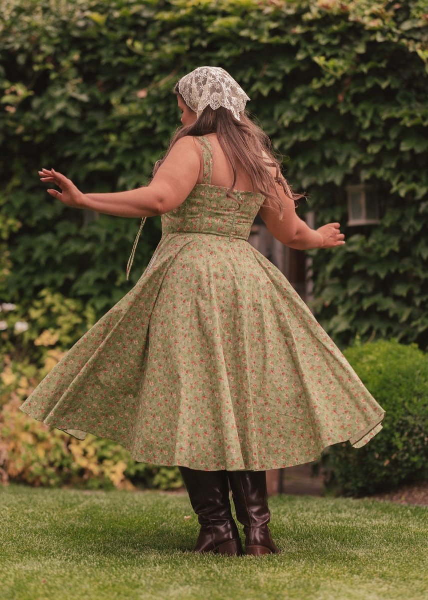 Elise Dress - MISMIJK2442-W-GRN-00