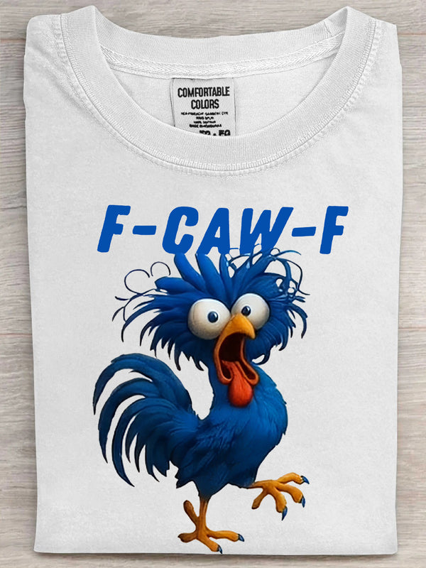 Funny F-Caw-F Chicken Printed Unisex Oversized T-shirt