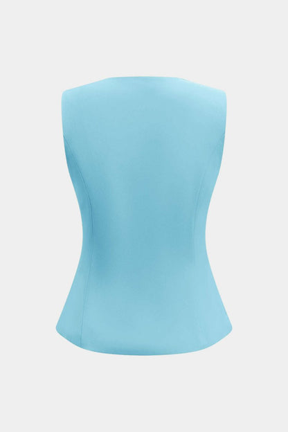 Fake Pocket Tank Top - MISMIMCWTT2502260132-SKY BLUE-XS