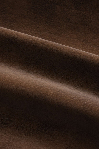 Faux Leather Asymmetrical Zipper Belted Skirt - MISMIMCWBK2509080031-BROWN-XS