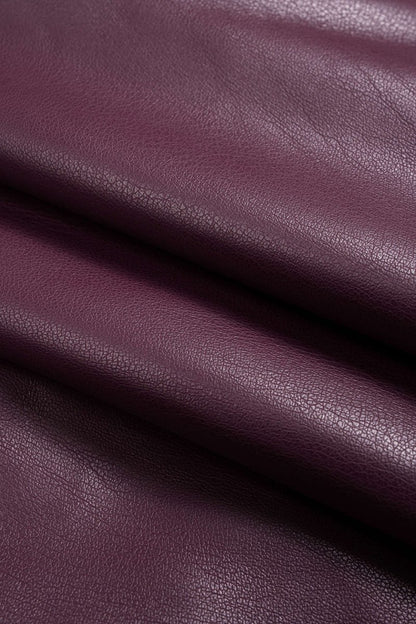 Faux Leather Metallic Slip Sleeveless Mini Dress - MISMIMCWDC2508250028-BURGUNDY-XS