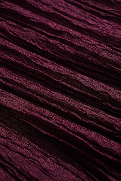 Faux Leather Patchwork Button Sleeveless Mini Dress - MISMIMCWTV2510090054-BURGUNDY-XS