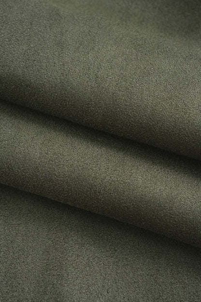 Faux Leather Patchwork Suede Metallic Decor High Waist Pants - MISMIMCWBT2509190041-DARK GREEN-XS