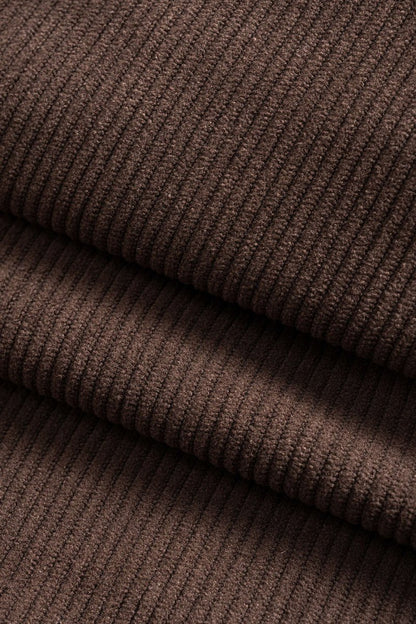 Faux Leather Patchwork Zipper Wide Leg Pocket Barrel Trousers - MISMIMCWBT2507180027-COFFEE-XS