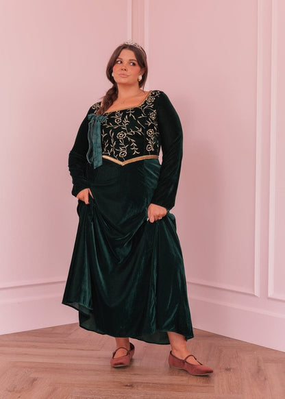 Fiona Dress - MISMIJK3435-W-GRN-XXS