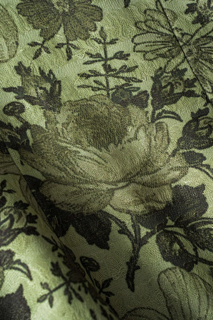 Floral Pattern Button Vest - MISMIMCWOV2411260012-GREEN-XS