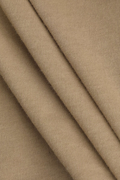 Flower Print Hem Knotted Short Sleeve T-Shirt - MISMIMCWTS221100014-KHAKI-XS