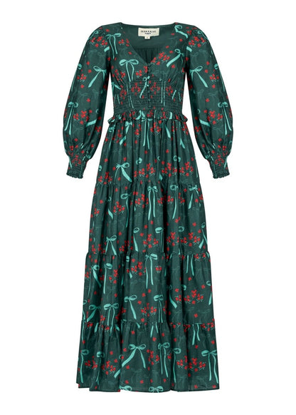 Garden Rose Dress - MISMIJK24140-W-GRN-XXS