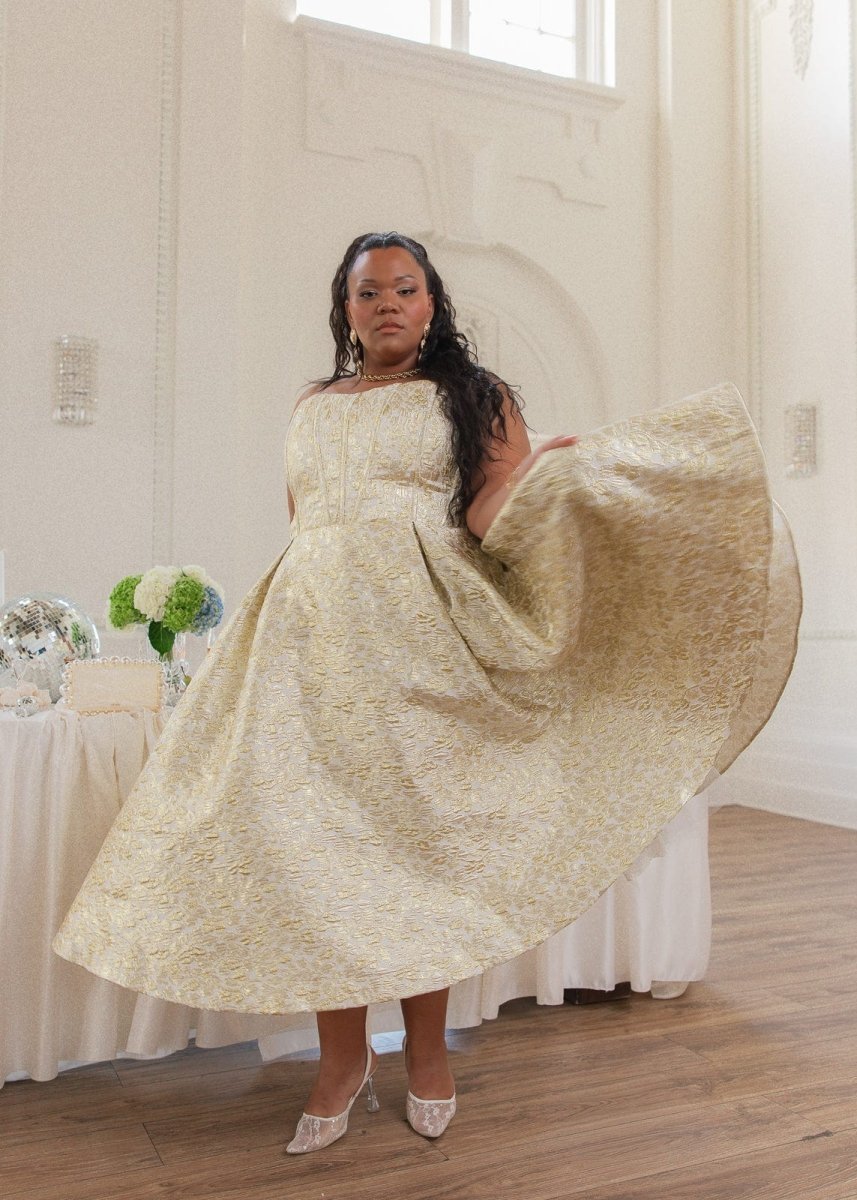 Gloria Dress - MISMIJK2495-W-GLD-00