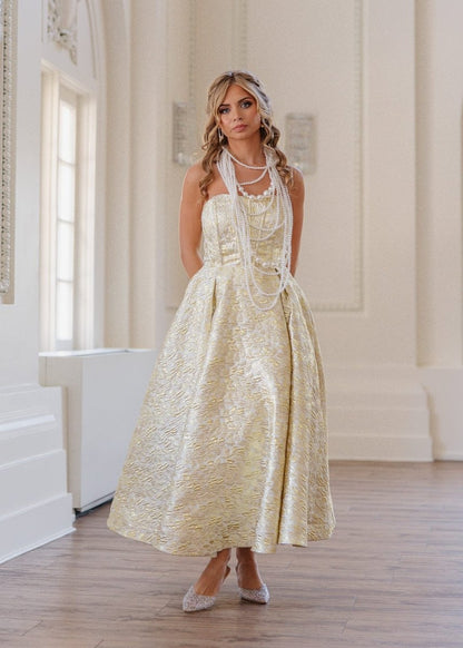 Gloria Dress - MISMIJK2495-W-GLD-00