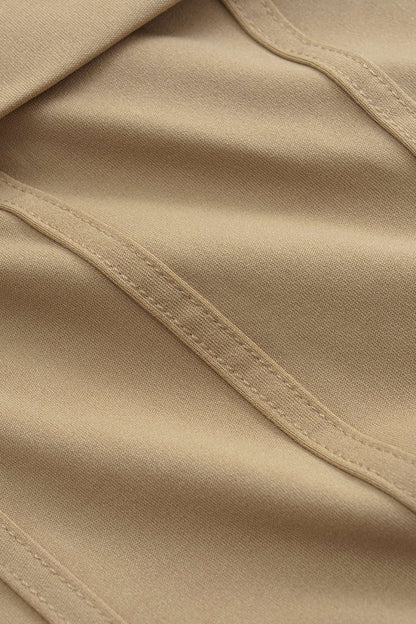 Halter Neck Ruched Top - MISMIMCWTT2503210072-KHAKI-XS