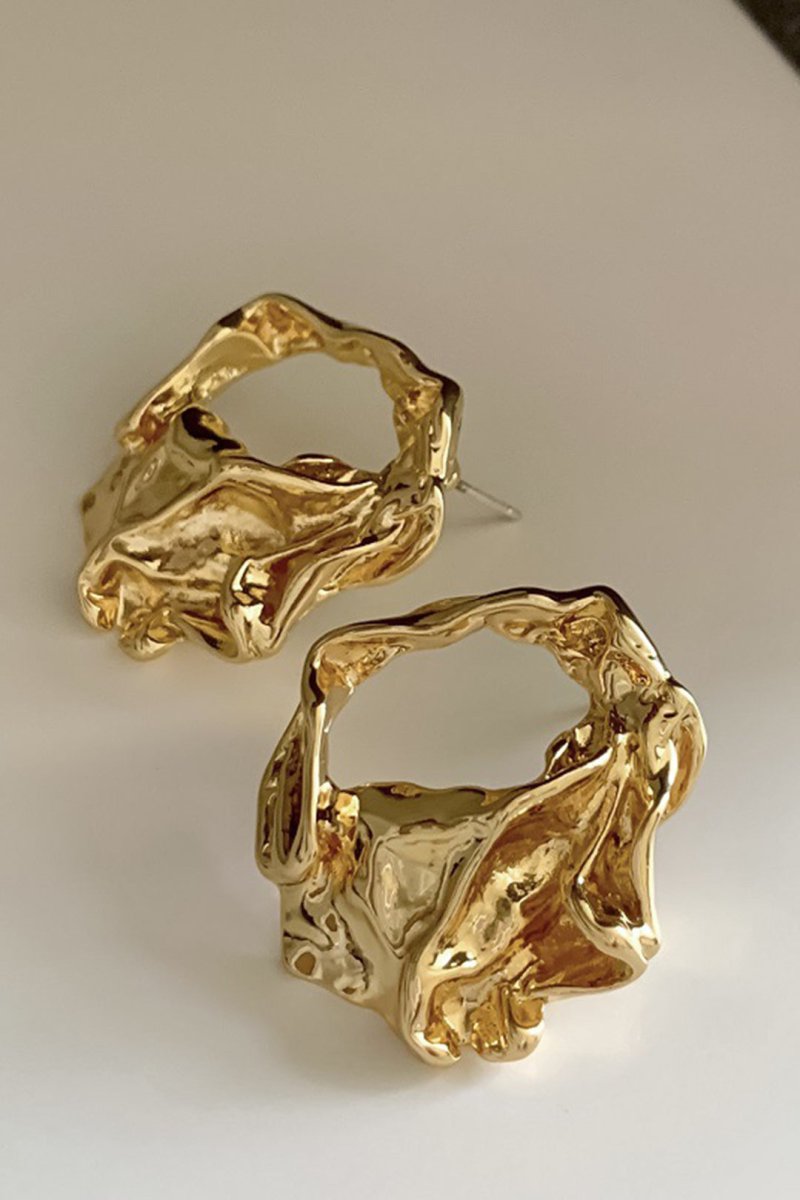 Irregular Hollow Earrings - MISMIMCAJE2308290010-GOLD-F