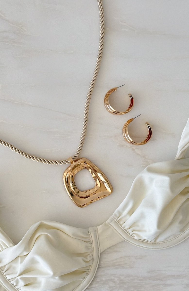 Jair Necklace Gold - MISMIEXQ55-1-O/S