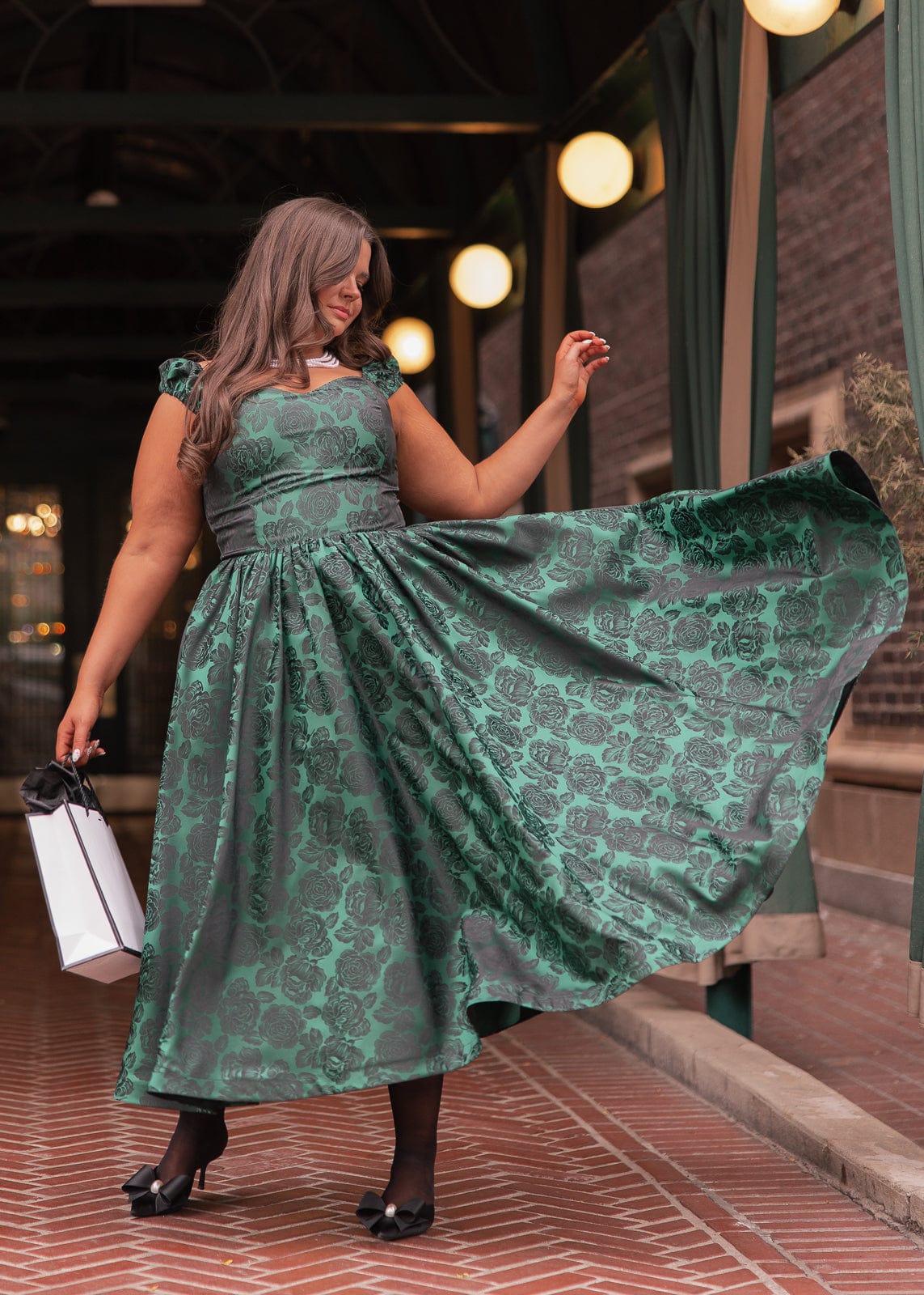 Campbell Midi Corset Dress Green