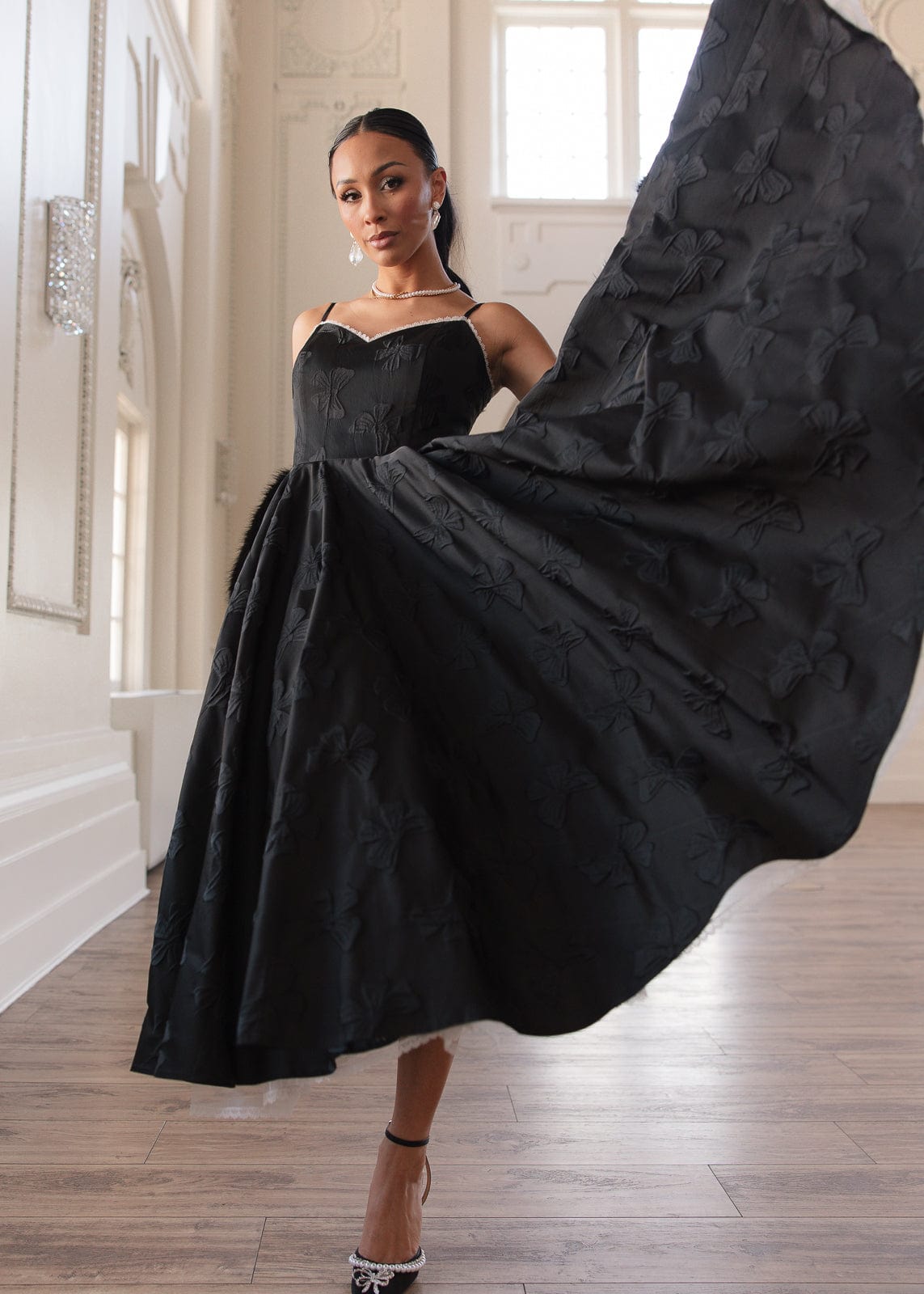 Kelly Midi Formal Dress - Black