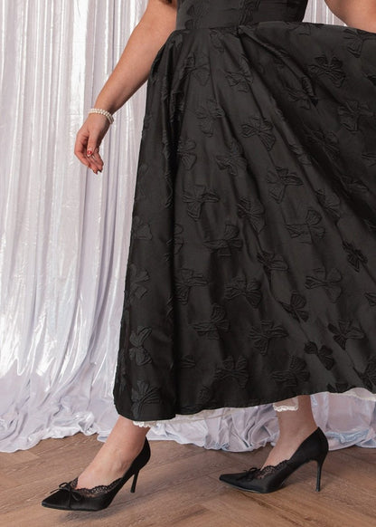 Kelly Midi Formal Dress - Black - MISMIJK2426-W-BLK-00