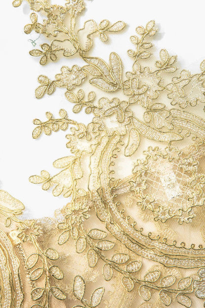 Lace Cut Out Tie Up Zipper Cami Top - MISMIMCWTT2402260057-GOLD-S