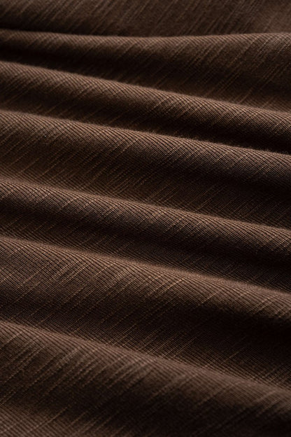 Lace Patchwork Ruched Twist Knot Slip Sleeveless Maxi Dress - MISMIMCWDA2509220097-BROWN-XS