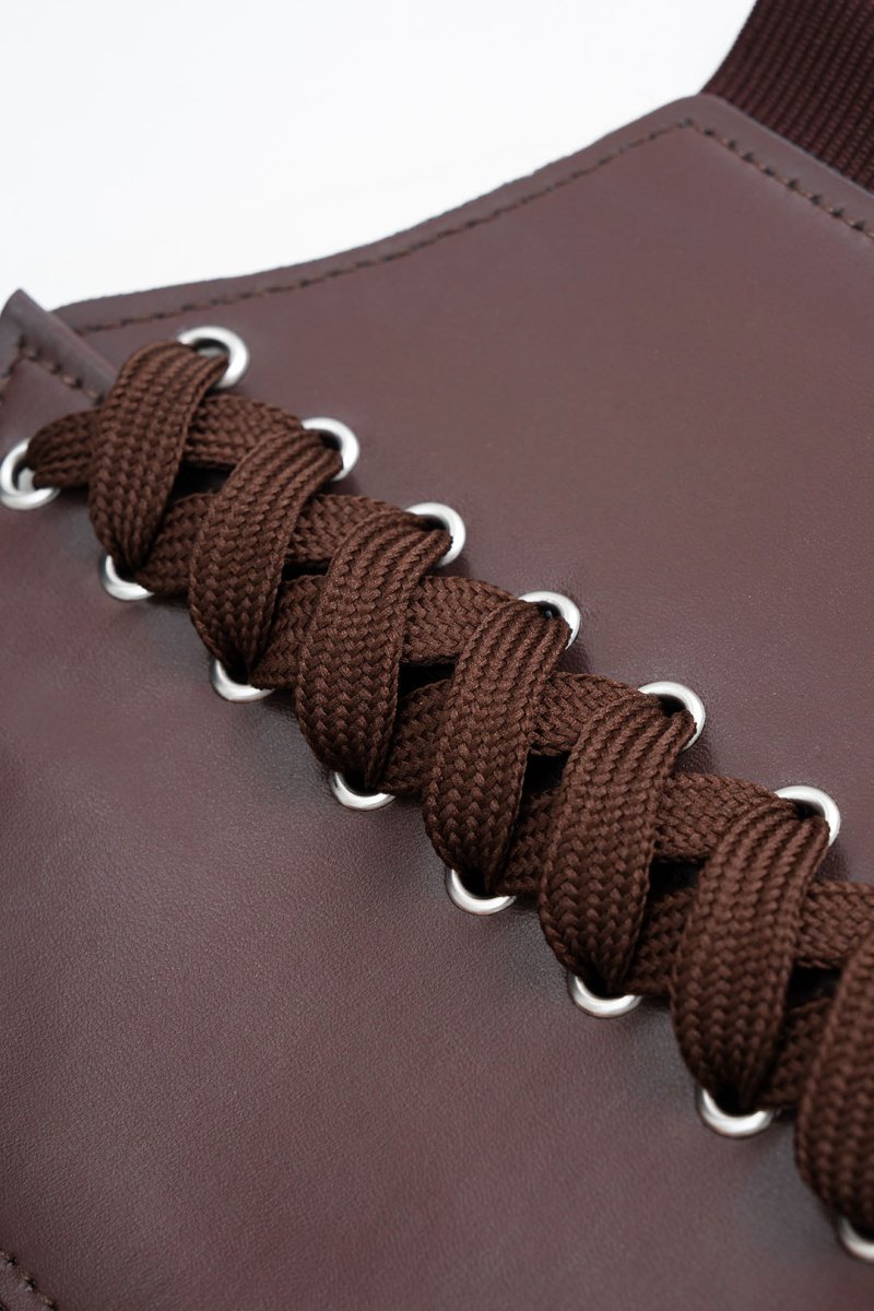 Leather Waist Wide Corset - MISMIMCAWC2509090100-COFFEE-F