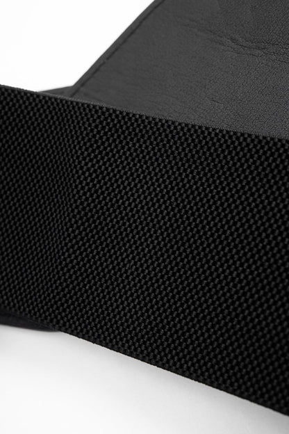 Leather Wide Belt Corset - MISMIMCAWC2509090115-BLACK-F