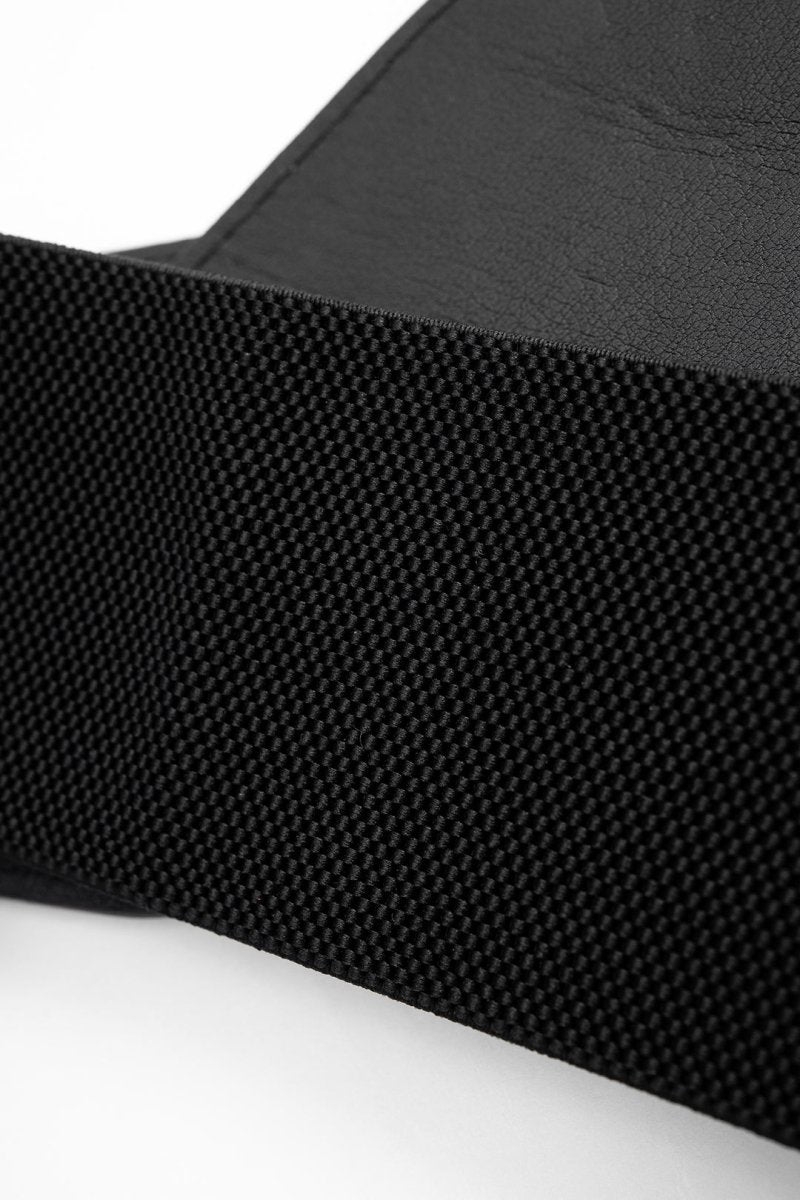 Leather Wide Belt Corset - MISMIMCAWC2509090115-BLACK-F