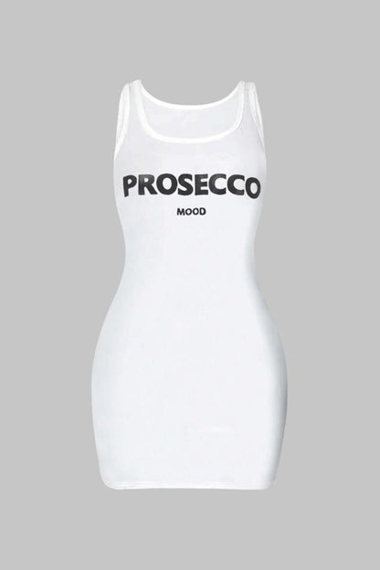 Letter Print Sleeveless Mini Dress - MISMIMCWDC2503120132-Contrast Color-XS