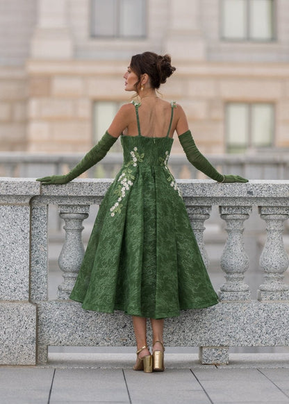 Lily Petal Dress - MISMIJK24190-W-GRN-00