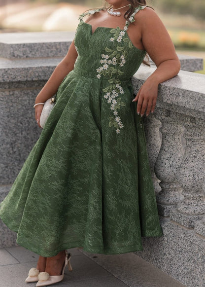 Lily Petal Dress - MISMIJK24190-W-GRN-00