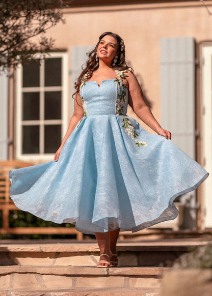 Lily Petal Dress - MISMIJK24190-W-BLU-00