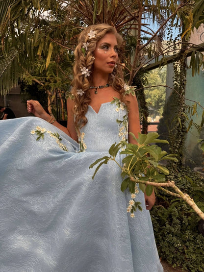 Lily Petal Dress - MISMIJK24190-W-BLU-00