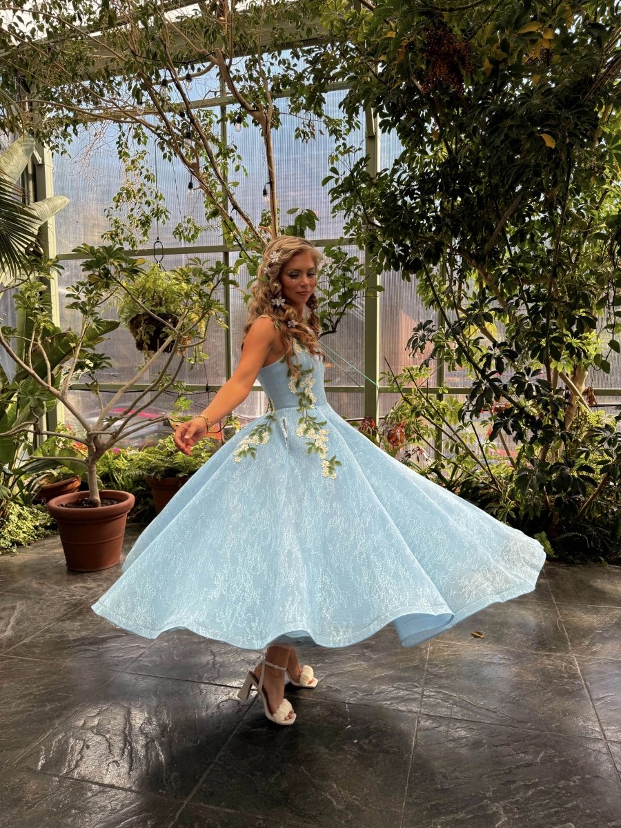 Lily Petal Dress - MISMIJK24190-W-BLU-00