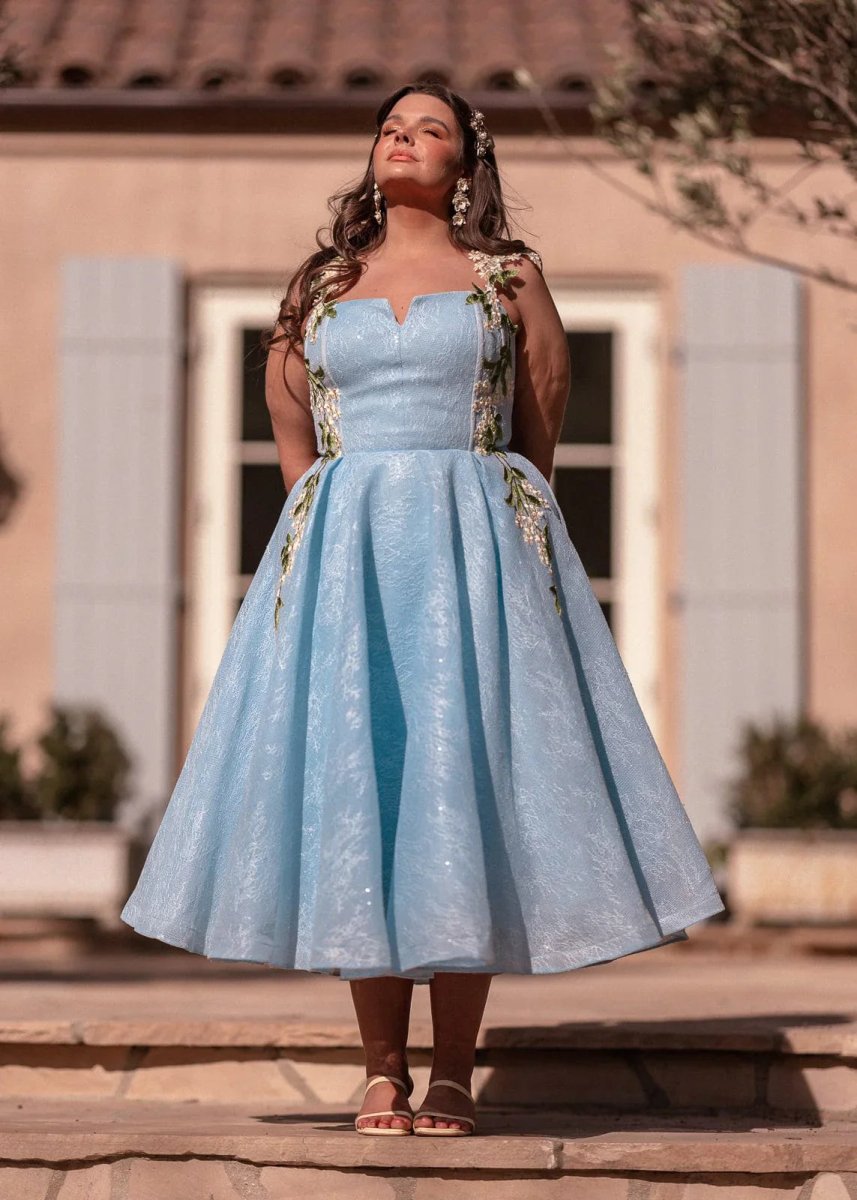 Lily Petal Dress - MISMIJK24190-W-BLU-00