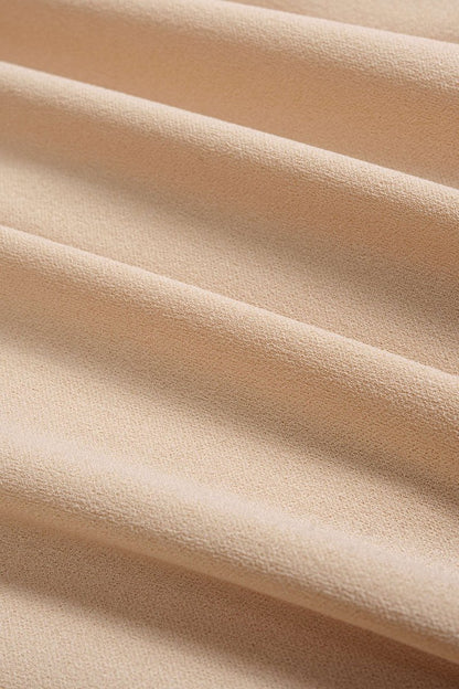 Linen Tie Front Asymmetrical Vest - MISMIMCWOV2507020009-KHAKI-XS