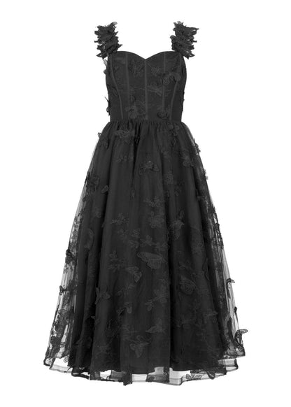 Mariposa Midi Formal Dress - Black - MISMIJK24074-W-BLK-00