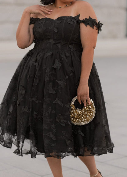 Mariposa Midi Formal Dress - Black - MISMIJK24074-W-BLK-00